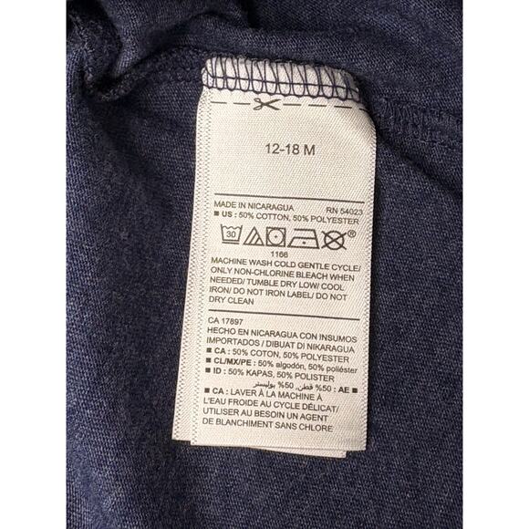 Old Navy Basic Blue Long Sleeve T Shirt 12-18 months Casual Fall Spring - Picture 4 of 5